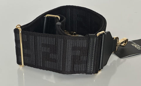 FENDI FF Logo Adjustable Strap Black Made in Italy NWT $1030