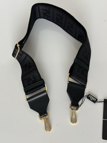 FENDI FF Logo Adjustable Strap Black Made in Italy NWT $1030