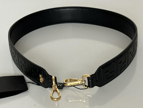 FENDI FF Logo Leather Strap Black Made in Italy NWT $790