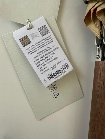 Burberry Waterloo Archive Beige Check Walking Umbrella 80777071 NWT $690
