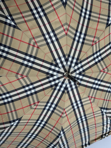 Burberry Waterloo Archive Beige Check Walking Umbrella 80777071 NWT $690