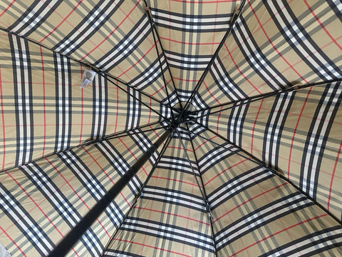 Burberry Waterloo Archive Beige Check Walking Umbrella 80777071 NWT $690
