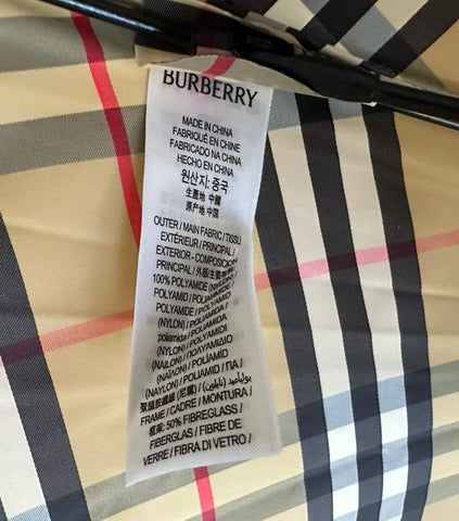 Burberry Waterloo Archive Beige Check Walking Umbrella 80777071 NWT $690