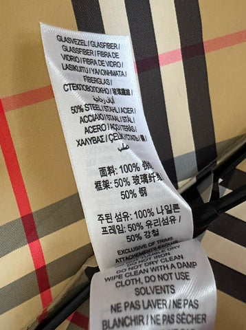 Burberry Waterloo Archive Beige Check Walking Umbrella 80777071 NWT $690