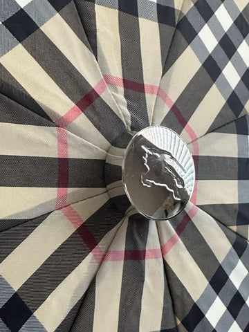 Burberry Trafalgar Folding Archive Beige Check Umbrella 80777091 NWT $580