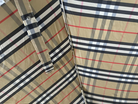 Burberry Trafalgar Folding Archive Beige Check Umbrella 80777091 NWT $580