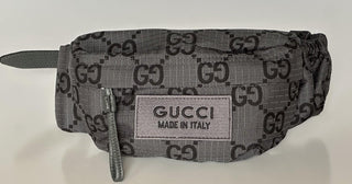 Gucci Maxi GG Logo Gray/Black Nylon Belt Bag 767934 IT NWT