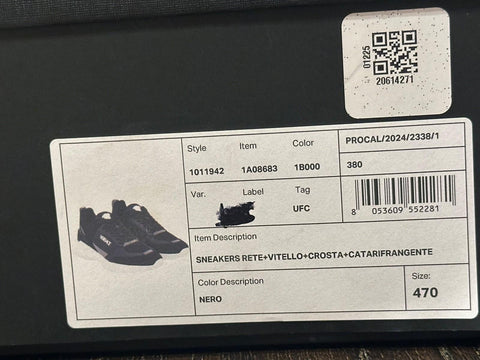 Versace Medusa Men’s Black Sneakers 14 US (47 Euro) 1011942 IT NIB