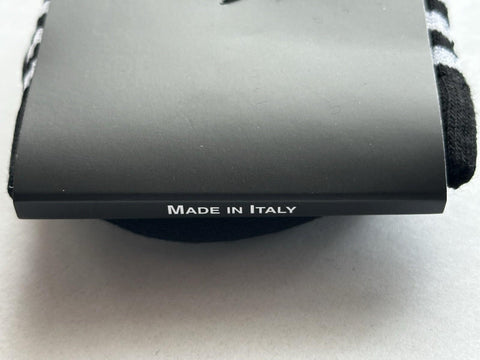 Versace Logo Socks Black/White Size L Made in Italy ICZ0003 NWT