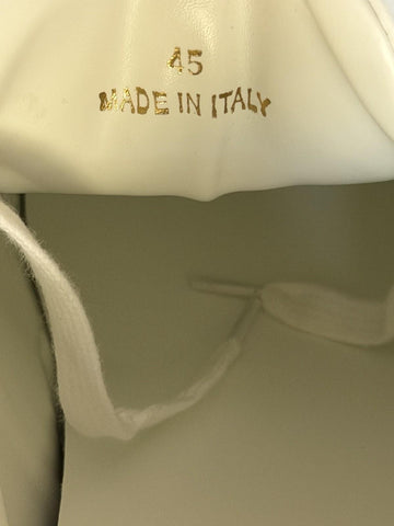 Versace Greek key Men's White/Black Leather Sneakers 12 US (45) 1014460 NIB $725