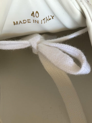 Versace Crystal Greek Women’s White/Pink Leather Sneakers 10 US (40) 1013568 NIB