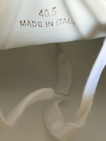 Versace Crystal Greek Women’s White/Pink Leather Sneakers 10.5 US 1013568 NIB