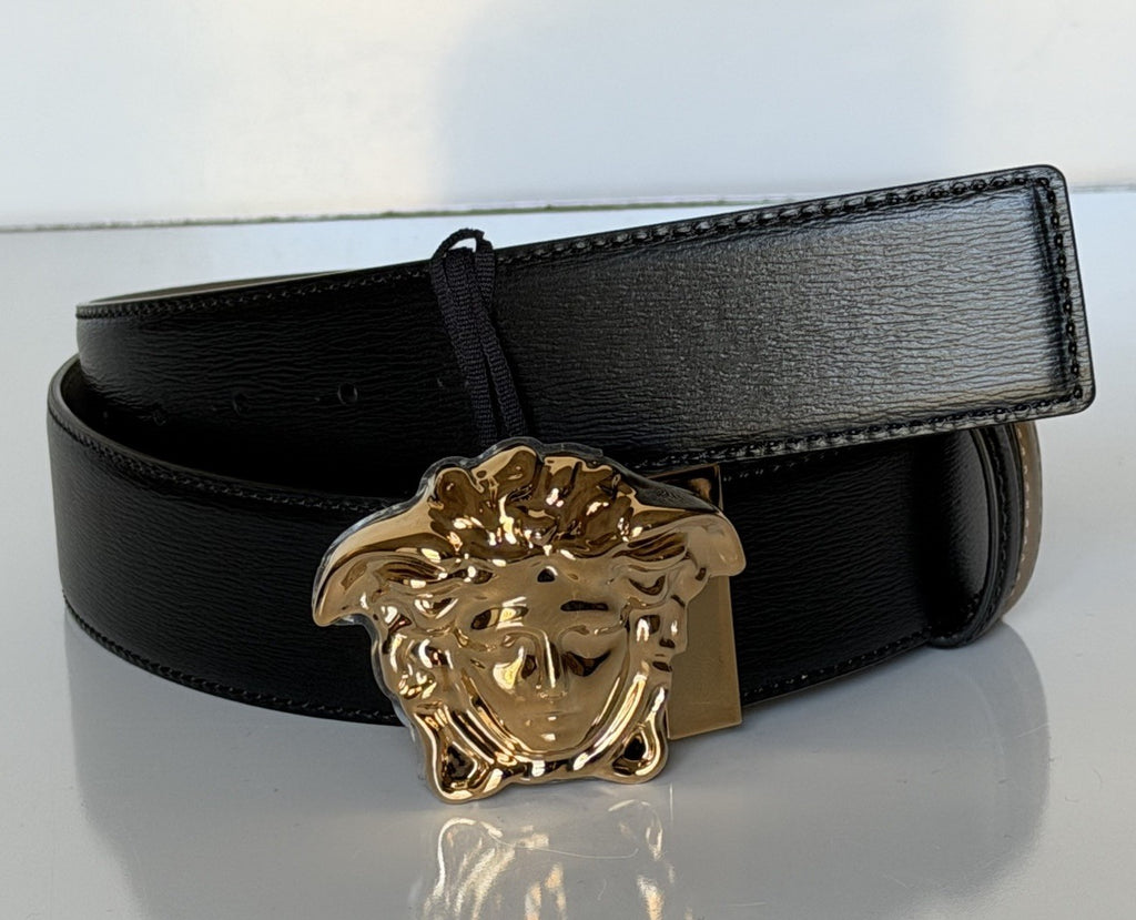 Versace Medusa-Buckle Reversible Leather Black/Brown Belt 90 (36) 1010325 NWT