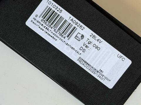 Versace Medusa-Buckle Reversible Leather Black/Brown Belt 90 (36) 1010325 NWT