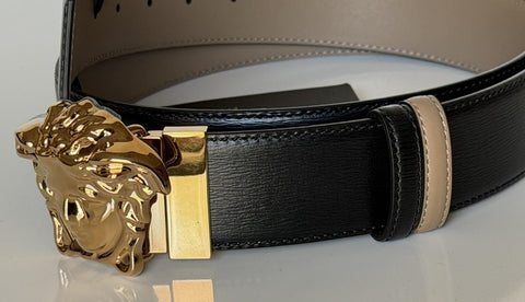 Versace Medusa-Buckle Reversible Leather Black/Brown Belt 90 (36) 1010325 NWT