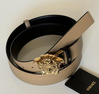 Versace Medusa-Buckle Reversible Leather Black/Brown Belt 90 (36) 1010325 NWT