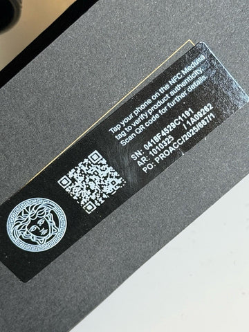 Versace Medusa-Buckle Reversible Leather Black/Brown Belt 105 (42) 1010325 NWT