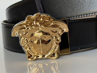 Versace Medusa-Buckle Reversible Leather Black/Brown Belt 105 (42) 1010325 NWT
