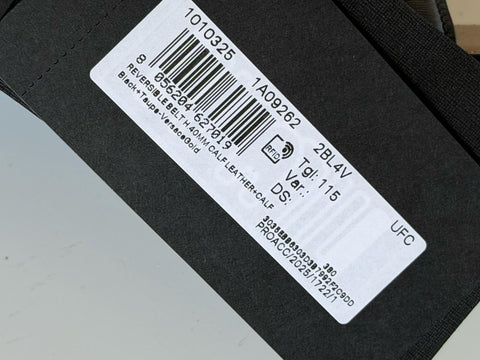 Versace Medusa-Buckle Reversible Leather Black/Brown Belt 115 (46) 1010325 NWT