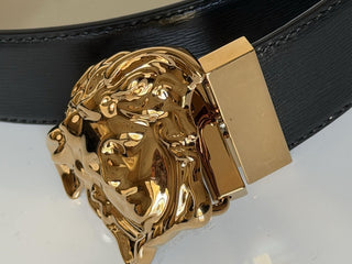 Versace Medusa-Buckle Reversible Leather Black/Brown Belt 115 (46) 1010325 NWT