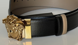 Versace Medusa-Buckle Reversible Leather Black/Brown Belt 115 (46) 1010325 NWT