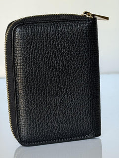 Versace Black Calf Leather Myth Zip Around Wallet 1016840 Made in Italy NWT $725