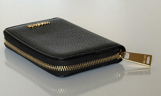 Versace Black Calf Leather Myth Zip Around Wallet 1016840 Made in Italy NWT $725