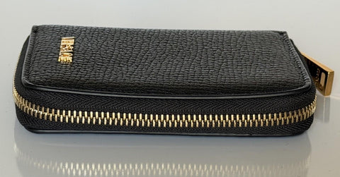 Versace Black Calf Leather Myth Zip Around Wallet 1016840 Made in Italy NWT $725