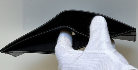 Versace Black Calf Leather Bifold Wallet 1006116 Made in Italy NWT $420