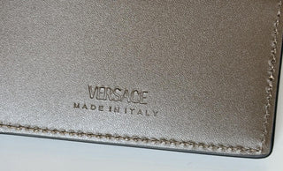 Versace Brown Calf Leather Bifold Wallet 1006116 Made in Italy NWT $420
