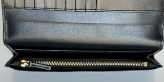 Versace Medusa Head Black Calf Leather Long Card Wallet 1002898 Italy NWT $625