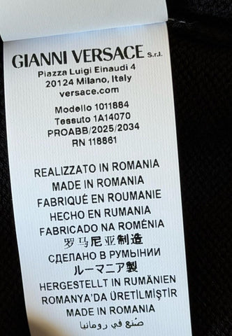 Versace Medusa Embroidered Knit Sweater Black 44 US (54 Eu) 1011884 NWT $1300