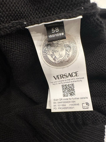 Versace Medusa Embroidered Knit Sweater Black 48 US (58 Eu) 1011884 NWT $1300