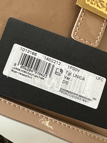 Versace Greca Goddess Leather Blush Large Hobo Bag 1013166 Italy NWT $1795