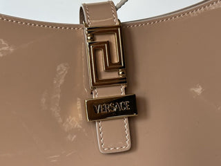 Versace Greca Goddess Leather Blush Large Hobo Bag 1013166 Italy NWT $1795