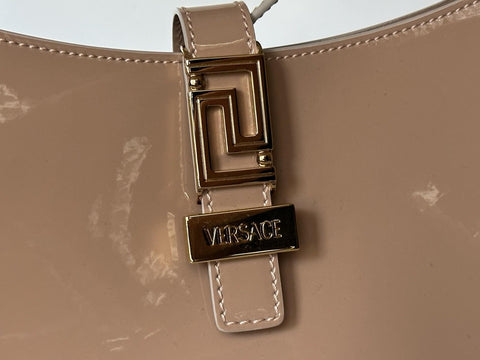 Versace Greca Goddess Leather Blush Large Hobo Bag 1013166 Italy NWT $1795