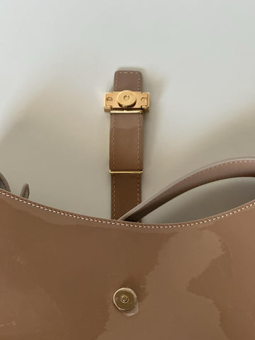 Versace Greca Goddess Leather Blush Large Hobo Bag 1013166 Italy NWT $1795