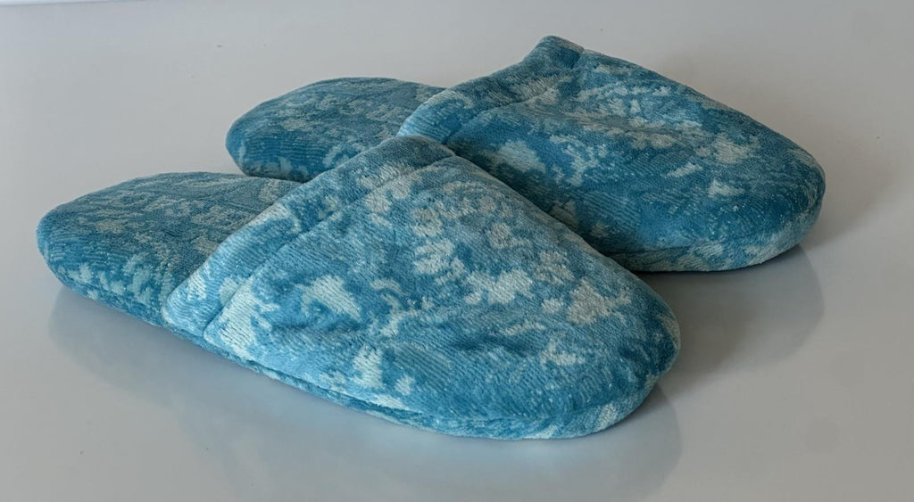 VERSACE Medusa Women's Azure Bath Slippers Medium Italy ZSLB00009 NWT