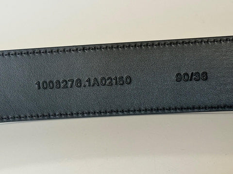 Versace Gold Medusa-Buckle Black Leather Belt 90 (36) Italy 1006276 NWOT $600