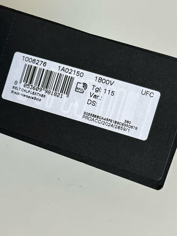 Versace Gold Medusa-Buckle Black Leather Belt 115 (46) Italy 1006276 NWT $600