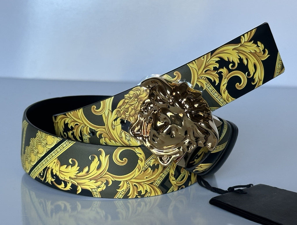 Versace Medusa-Buckle Reversible Leather Belt 85 (34) DCU6705 NWT $625