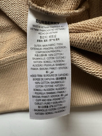 Burberry Talley Checked Sweatshirt with Hoodie Soft Fawn XL 8084392 NWT $760