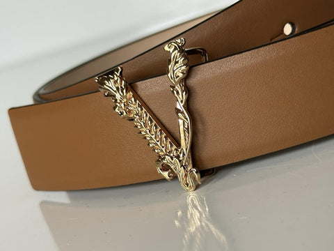 Versace Virtus Nude Calf Leather Belt 70 (28) Italy 1012380 NWT