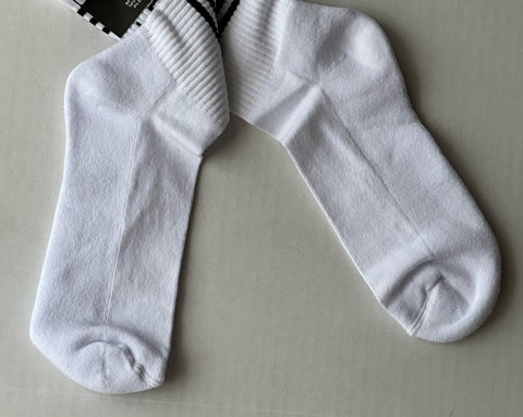 Versace Logo Socks White/Black Size Medium Made in Italy ICZ0003 NWT