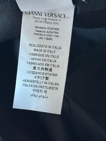 Versace Embroidered Logo Baseball Cap Hat Black/Gold 59 IT ICAP006 NWT