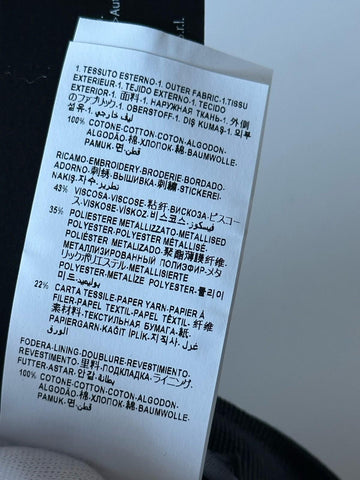 Versace Embroidered Logo Baseball Cap Hat Black/Gold 59 IT ICAP006 NWT