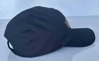 Versace Embroidered Logo Baseball Cap Hat Black/Gold 59 IT ICAP006 NWT
