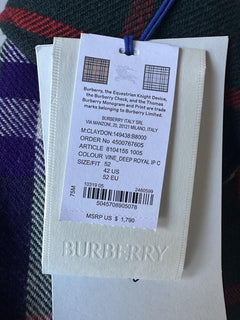 Burberry Claydon Vine Royal IP Check Wool Jacket 42 US (52 Eu) 8104155 NWT $1790