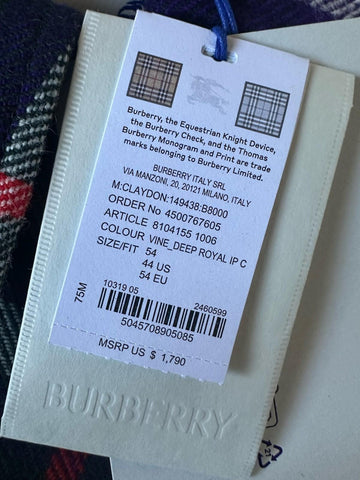Burberry Claydon Vine Royal IP Check Wool Jacket 44 US (54 Eu) 8104155 NWT $1790