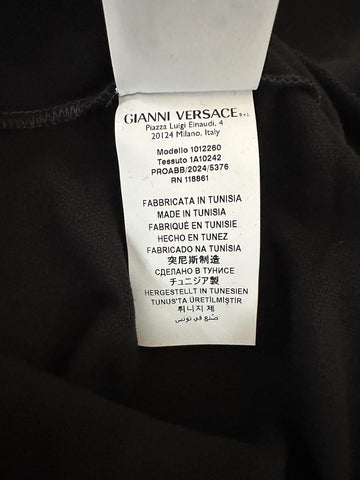 Versace Medusa Black/Gold Piquet Cotton Polo Shirt 5XL 1012260 NWT